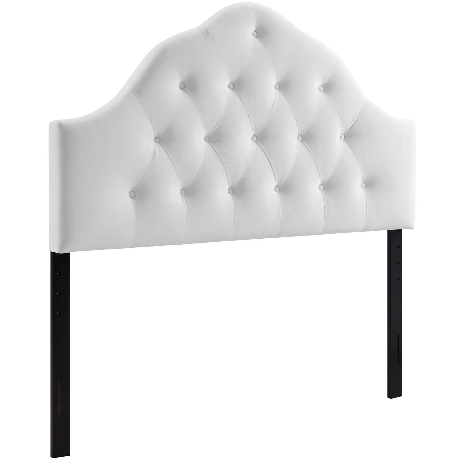 Modway Sovereign Twin Headboard, Diamond Tufted Velvet, White, Model MOD-6122-WHI